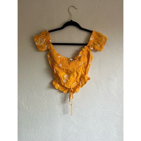 Anthropologie Free The Roses Woman Floral Print Crop Top, Size XS - Picture 2 of 8